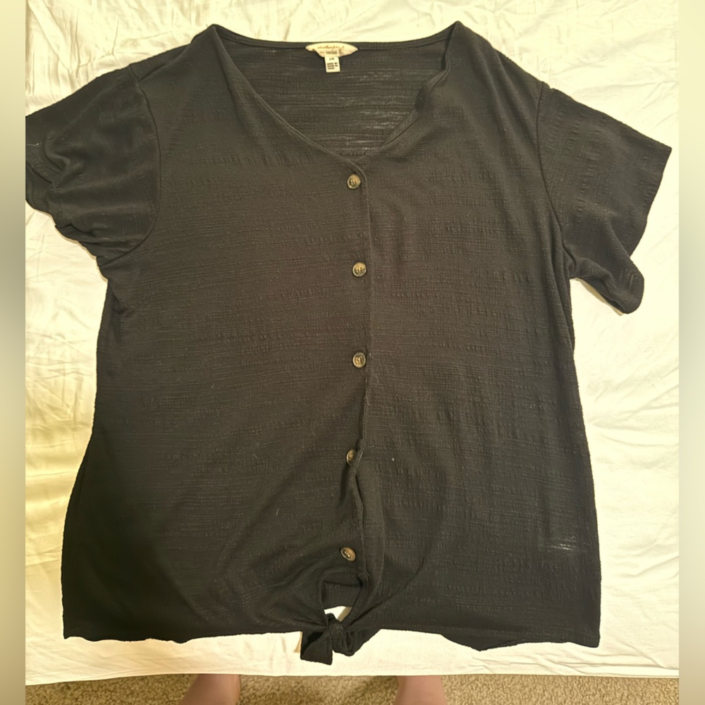 Weatherproof Vintage Black Tie Shirt